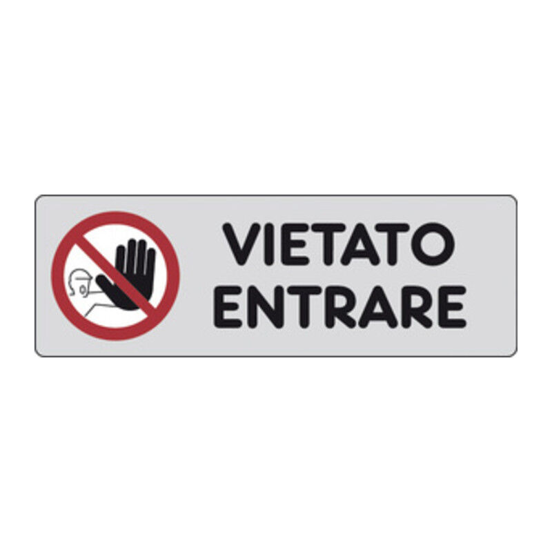 foto del prodotto etichetta adesiva 150x50 vietato entrare. prezzo per 1 pezzo.