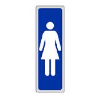 foto del prodotto etichetta adesiva 15x5 figura donna confezione da pezzi 10