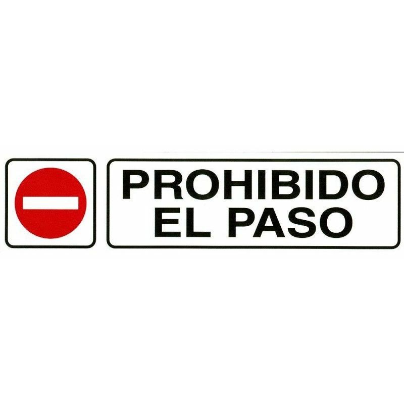 foto del prodotto etichetta adesiva 250x63 mm. vietato oltrepassare