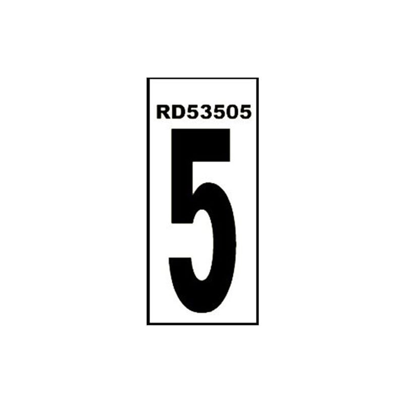 foto del prodotto etichetta adesiva standard numero 5 4,6x14 pvc glasspack 0,4rd53505