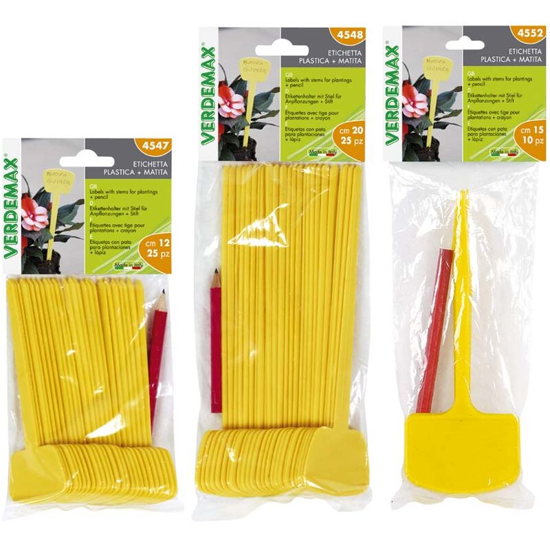 foto del prodotto etichetta c gambo cm 12 con matita verdemax