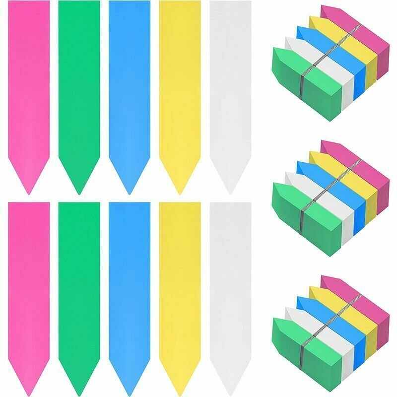 foto del prodotto etichetta per orto in plastica multicolore confezione da 500 10 x 2 cm etichetta impermeabile in 5 colori per vivaio, semi, piante ed erbe
