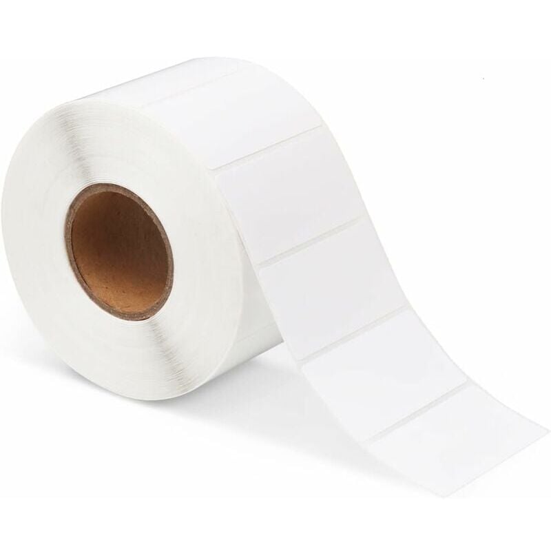 foto del prodotto etichette adesive, 1 rotolo da 1000 etichette autoadesive bianche semplici, etichette autoadesive da 6030 mm per la stampa di indirizzi postali,