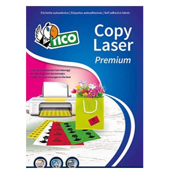 foto del prodotto etichette arancione fluo con margini tico copy laser 70x36 mm 24 et. foglio conf. 70 fogli lp4fa 7036