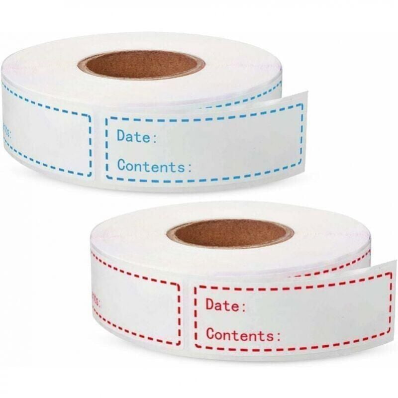 foto del prodotto etichette per congelatori da 75 x 25 mm, etichette per barattoli, etichette per marmellate da 400 ml, etichette autoadesive per bottiglie, barattoli