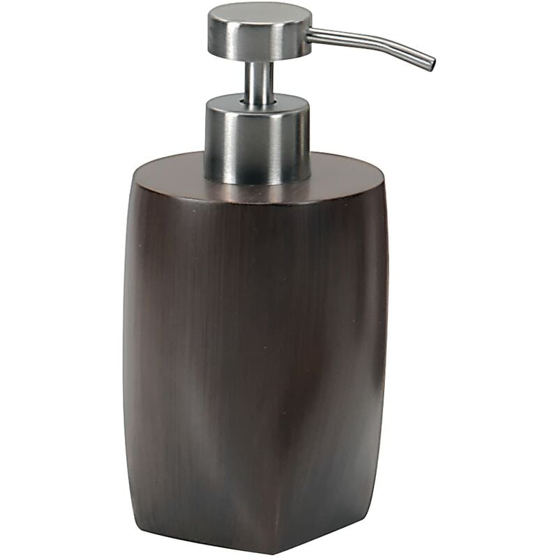 foto del prodotto etnica, dispenser sapone, colore moka, dosatore sapone bagno realizzato in resina, garanzia 2 anni, misure 15,7 x 7,9 x 7,9 cm, design r s gedy