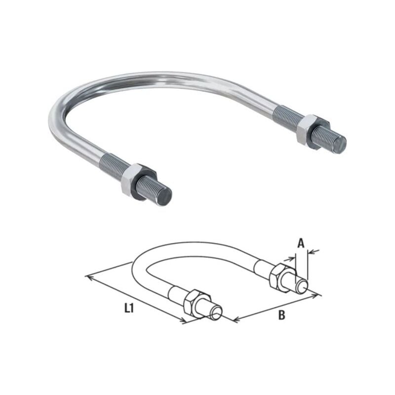 foto del prodotto etr 40-49 collare u-bolt con filettatura metrica 1 1 2 00024421