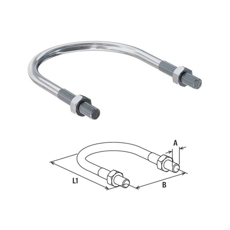 foto del prodotto etr 66 76 collare u bolt con filettatura metrica 2 1 2 00024424