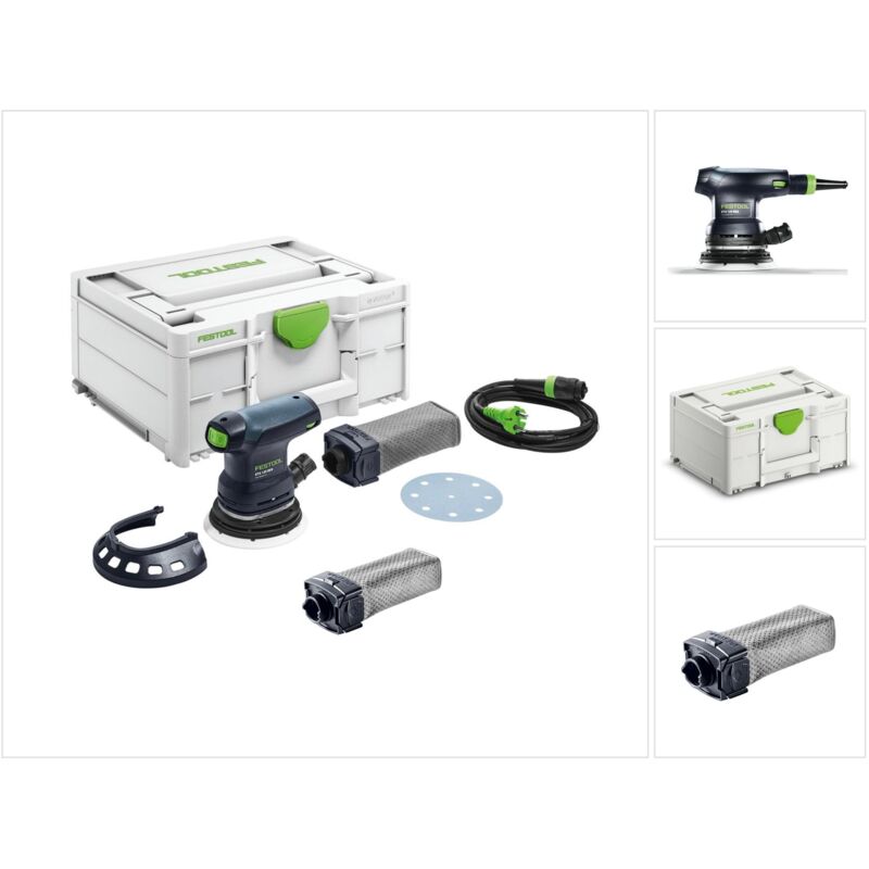 foto del prodotto ets 125 req plus levigatrice eccentrica 125 mm 250 w set systainer sacchetto per la polvere sb longlife rts dts ets 576069 201693 festool