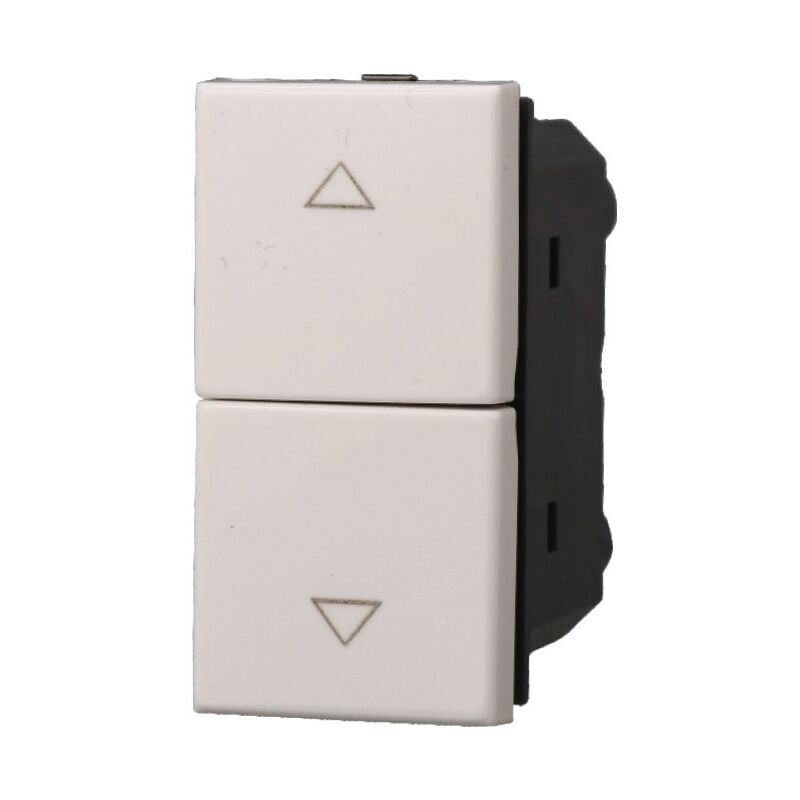 foto del prodotto ettroit ab1204 interruttore doppio interbloccato saliscendi tapparella 10a colore bianco compatibile bticino axolute