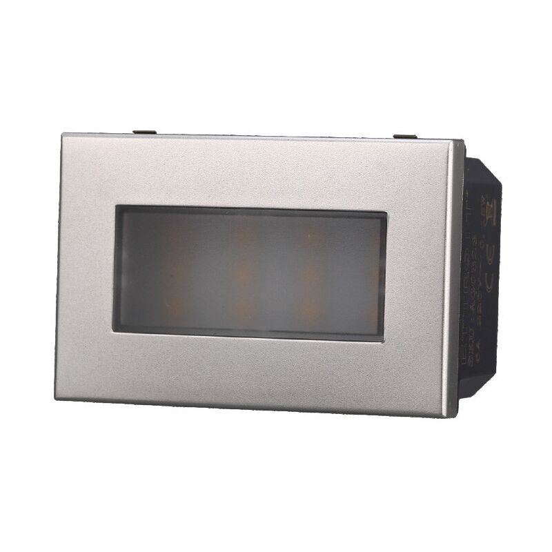 foto del prodotto ettroit ag0323 lampada led segnapasso 3p 220v grigio 3000k compatibile con bticino axolute