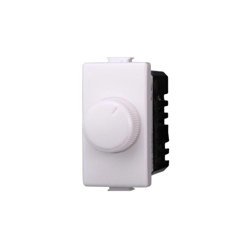 foto del prodotto ettroit dimmer regolatore a manopola compatibile bticino livinglight per carichi resistivi 100w 1000w colore bianco