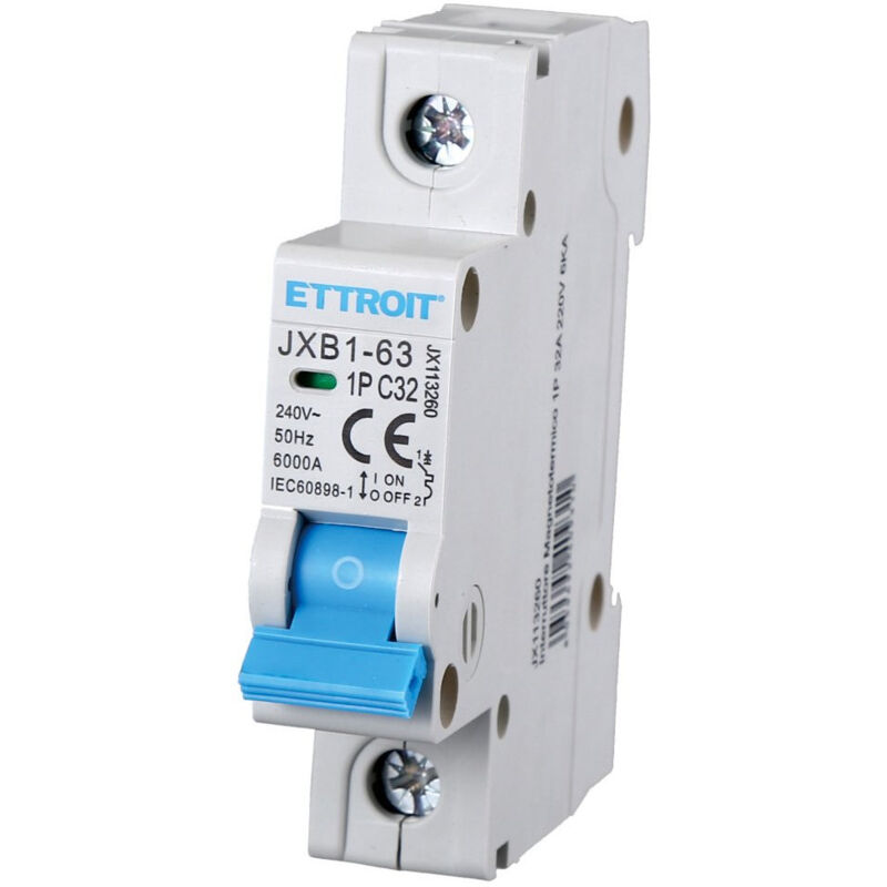 foto del prodotto ettroit interruttore magnetotermico 1p 32a curva c 220v 6ka jx113260