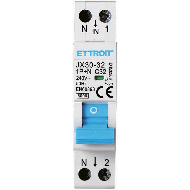 foto del prodotto ettroit interruttore magnetotermico 1p n 32a 220v 6ka jx153260
