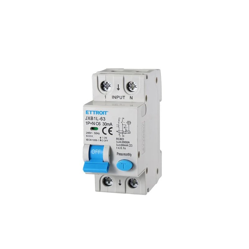 immagine 0 del prodotto ettroit interruttore magnetotermico differenziale 1p n 6a 6ka 30ma 220v occupa 2 moduli din