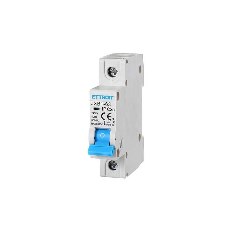 foto del prodotto ettroit jx112560 interruttore magnetotermico automatico 1p 25a 220v 6ka