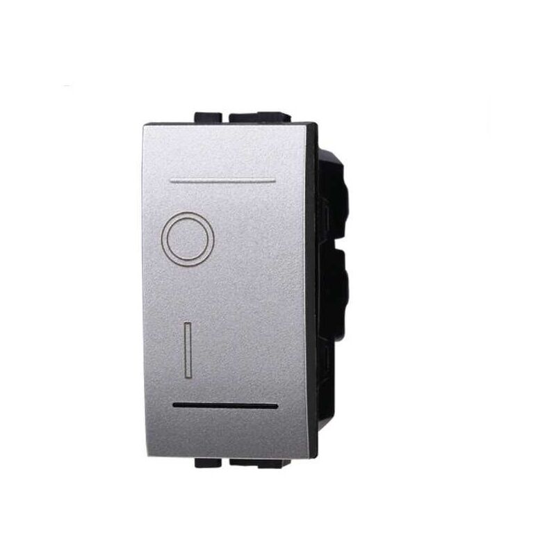 foto del prodotto ettroit lg0402 interruttore bipolare 2p 16a argento 0 1 compatibile bticino living silver