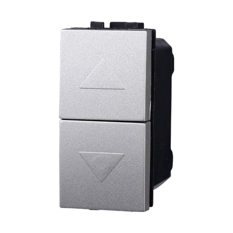 foto del prodotto ettroit lg1204 interruttore doppio interblocco saliscendi 10a colore grigio compatibile con bticino living international