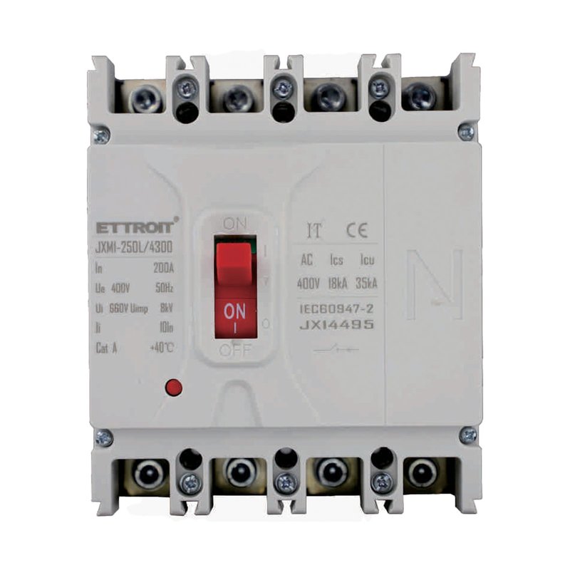 foto del prodotto ettroit mccb interruttori scatolati magnetotermici 4p 22ka 200a ac 400v ip20 iec60947 2
