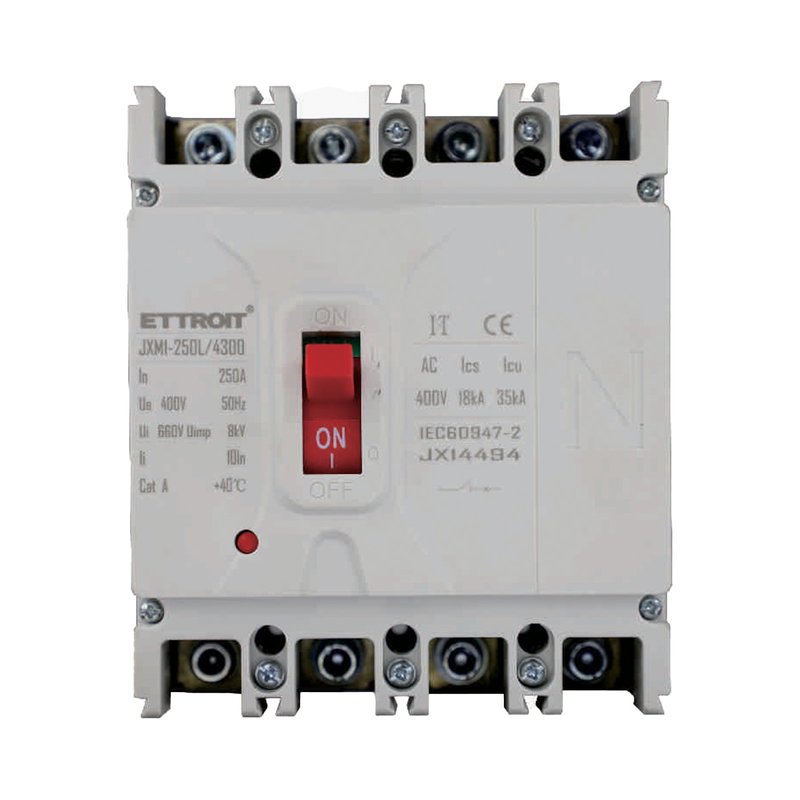 foto del prodotto ettroit mccb interruttori scatolati magnetotermici 4p 22ka 250a ac 400v ip20 iec60947 2