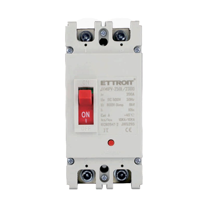 foto del prodotto ettroit mccb interruttori scatolati magnetotermici dc fotovoltaico 2p 10ka 200a dc 500v ip20 iec60947 2