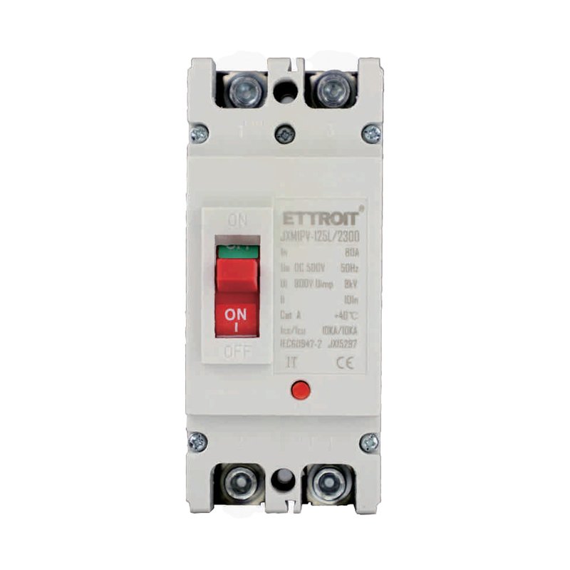 foto del prodotto ettroit mccb interruttori scatolati magnetotermici dc fotovoltaico 2p 10ka 80a dc 500v ip20 iec60947 2