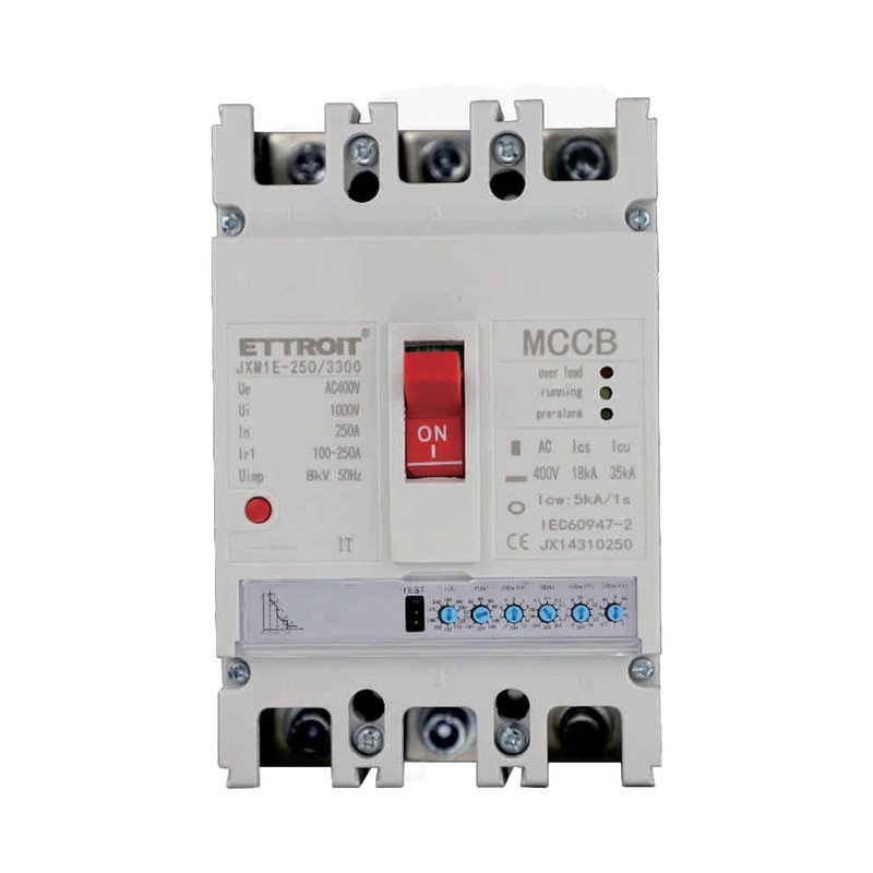foto del prodotto ettroit mccb interruttori scatolati magnetotermici regolabile 3p 35ka regolabile 100a 250a ac 400v ip20 iec60947 2