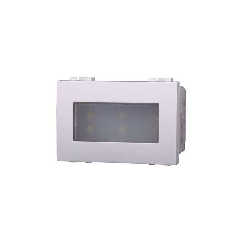 foto del prodotto ettroit modulo 3p lampada led segnapasso bianco on off 220v compatibile bticino living colore luce bianco caldo
