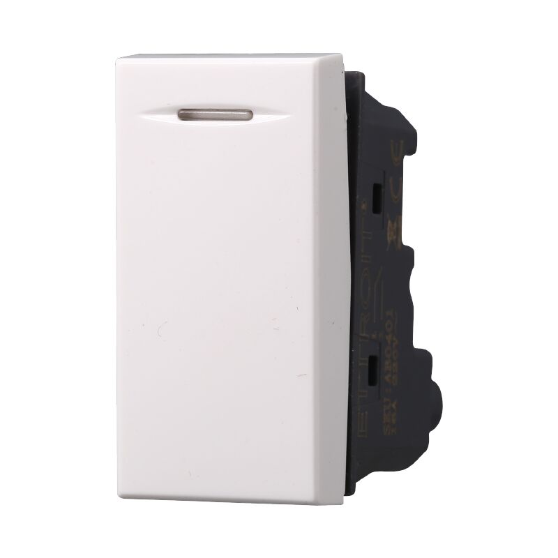 foto del prodotto ettroit modulo deviatore, serie moon, bianco, 16a, compatibile con serie bticino axolute ab0801