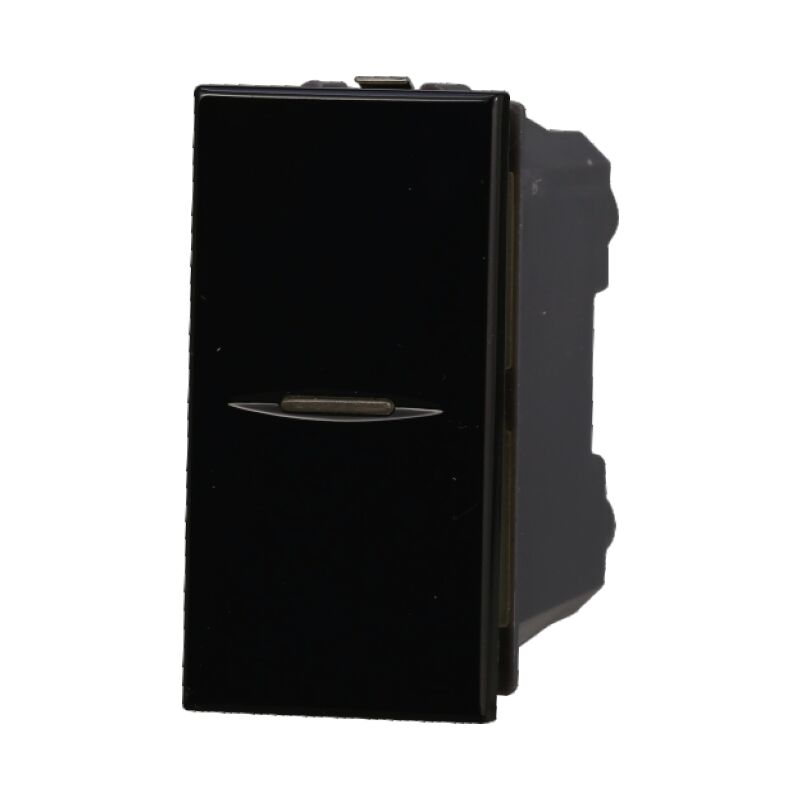 foto del prodotto ettroit modulo deviatore, serie moon, nero, compatibile con serie bticino axolute an0701