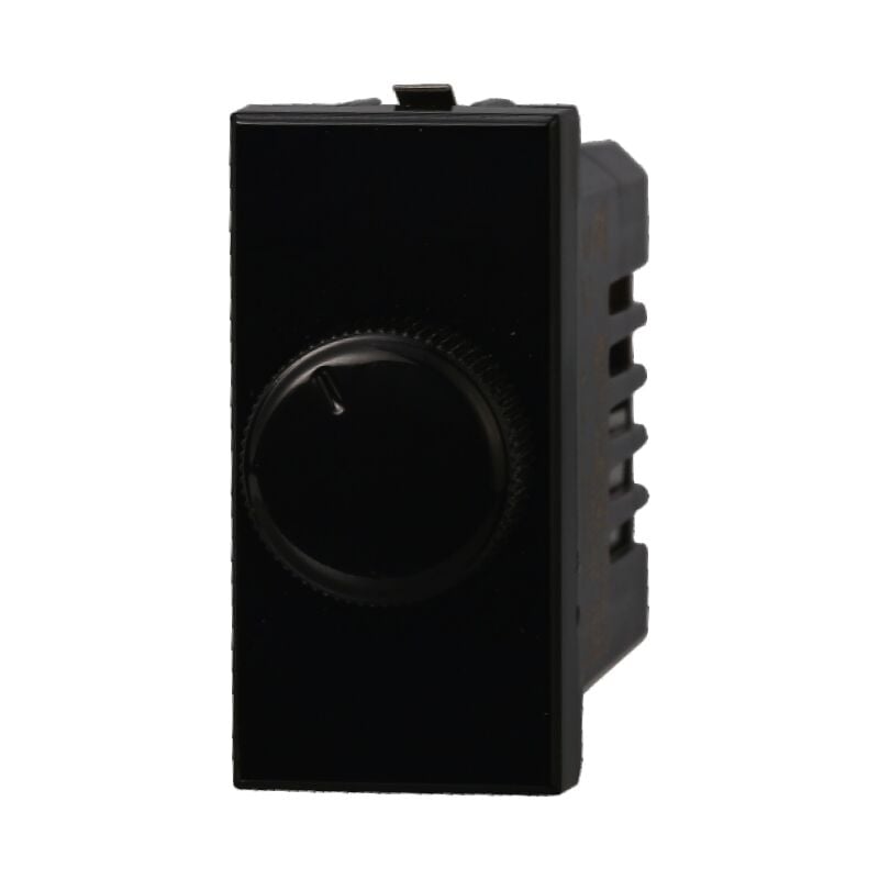foto del prodotto ettroit modulo dimmer 100 1000w on off, serie moon, nero, compatibile con serie bticino axolute an1301
