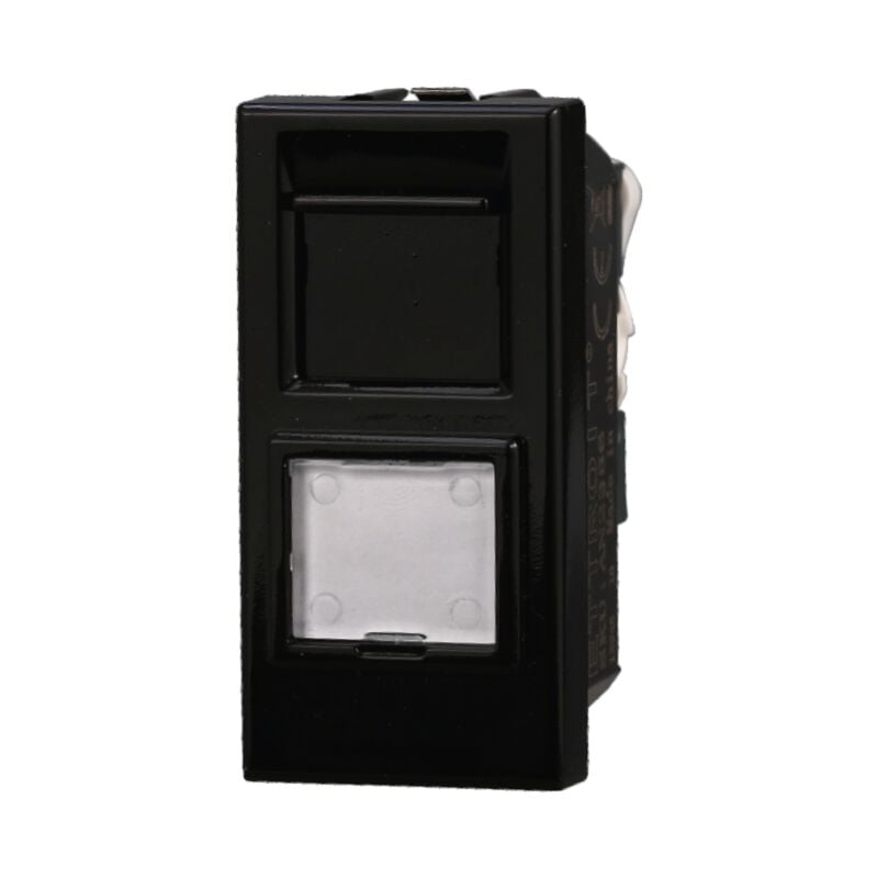 foto del prodotto ettroit modulo presa ethernet cat6 rj45, serie moon, nero, compatibile con serie bticino axolute an2356