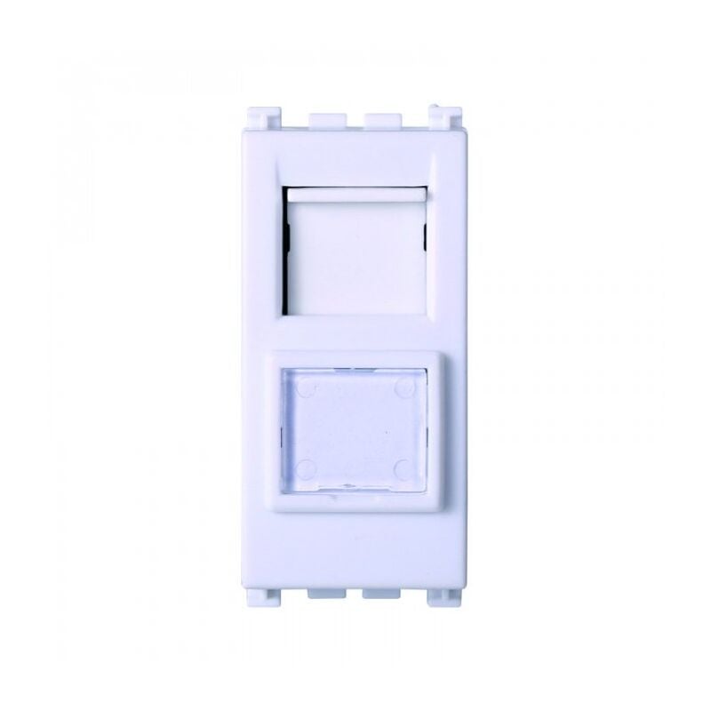 foto del prodotto ettroit modulo presa ethernet cat6 rj45, serie venus, bianco, compatibile con serie vimar ark va2356b