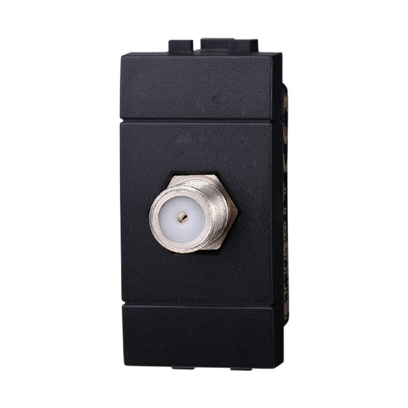 foto del prodotto ettroit modulo presa satellitare f, serie space, nero, compatibile con serie bticino living ln2252