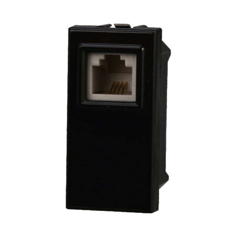 foto del prodotto ettroit modulo presa telefonica rj11, serie moon, nero, compatibile con serie bticino axolute an2354