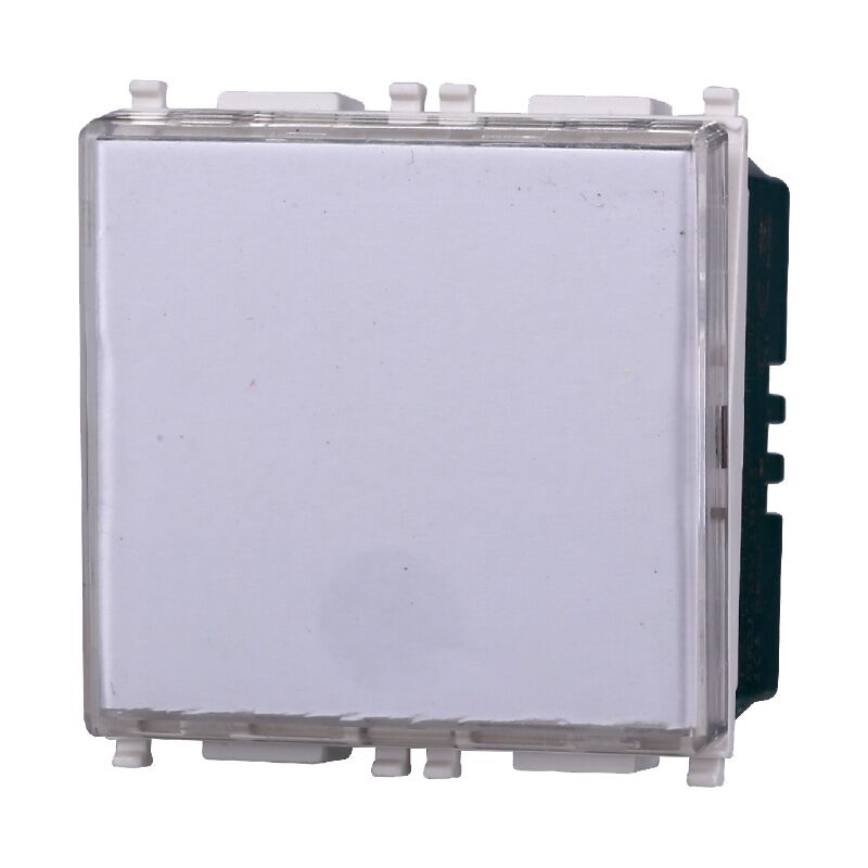 foto del prodotto ettroit modulo pulsante serie starlight con portanome, bianco, compatibile con serie vimar plana ev1901