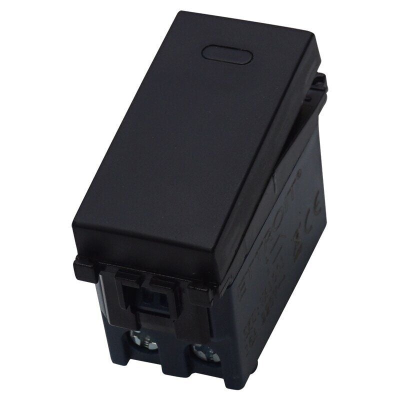 foto del prodotto ettroit modulo pulsante, serie venus, nero, compatibile con serie vimar ark va1001