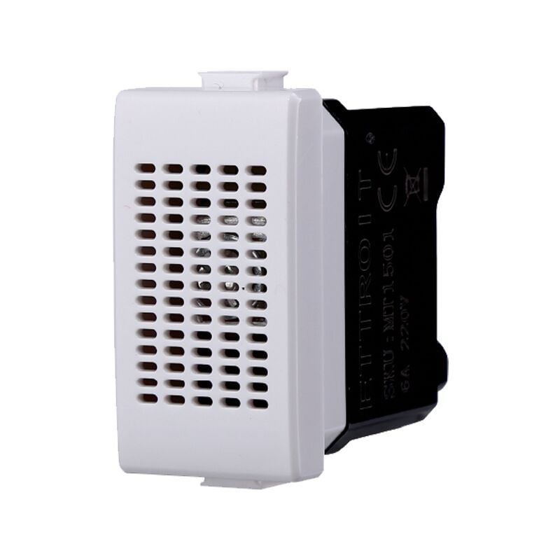foto del prodotto ettroit modulo suoneria serie solar, bianco, 6a, compatibile con serie bticino matix mt1601