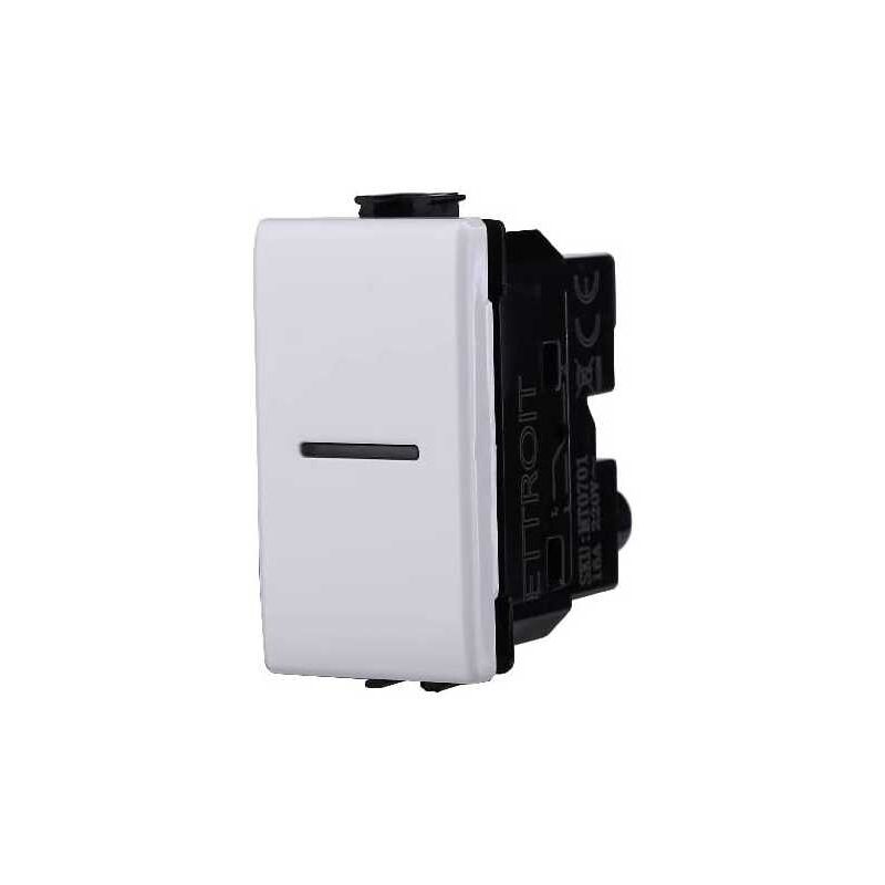 foto del prodotto ettroit mt0701 deviatore unipolare assiale 16a 1p colore bianco compatibile bticino matix