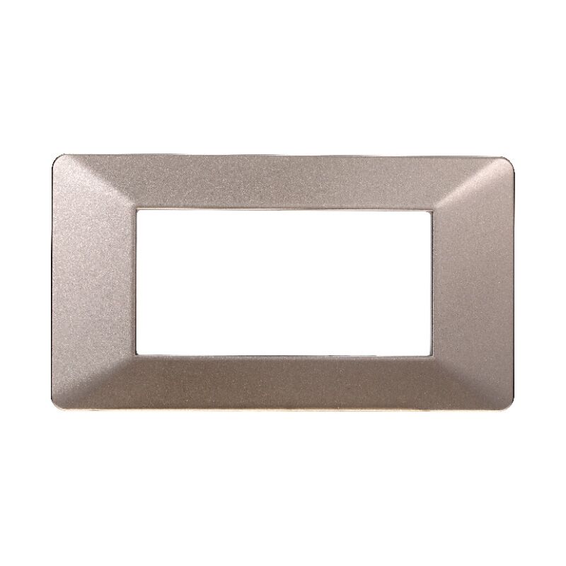 foto del prodotto ettroit placca in tecnopolimero colore bronzo compatibile con serie vimar plana 2 3 4 7 moduli ev83 numero moduli 4 moduli