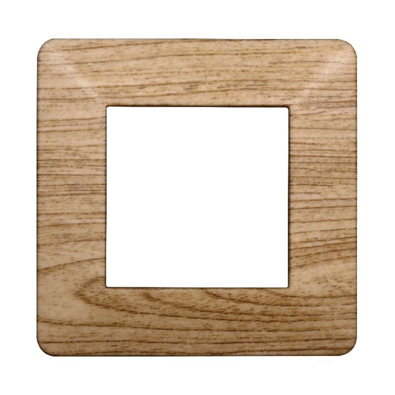 foto del prodotto ettroit placca in tecnopolimero colore legno scuro compatibile con serie vimar plana 2 3 4 7 moduli ev83 numero moduli 2 moduli