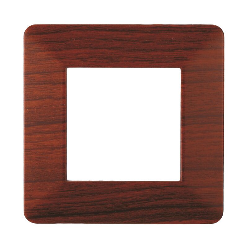 foto del prodotto ettroit - placca in tecnopolimero colore radica compatibile con serie vimar plana 2 - 3 - 4 - 7 moduli ev83 - numero moduli 2 moduli