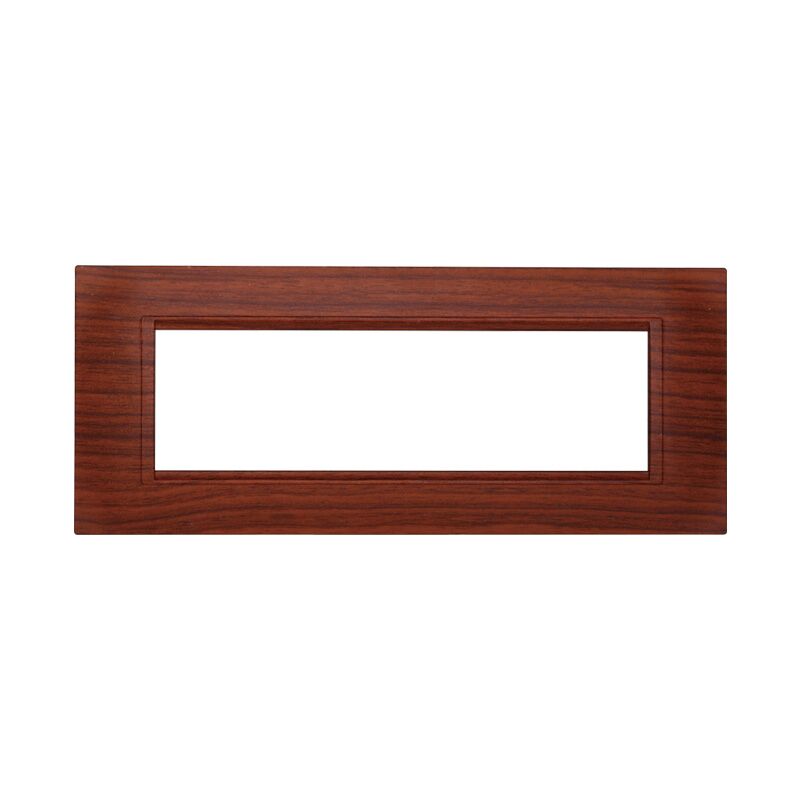 foto del prodotto ettroit placca in tecnopolimero quadrata colore radica compatibile con serie bticino living 3 4 7 moduli ln89 numero moduli 7 moduli