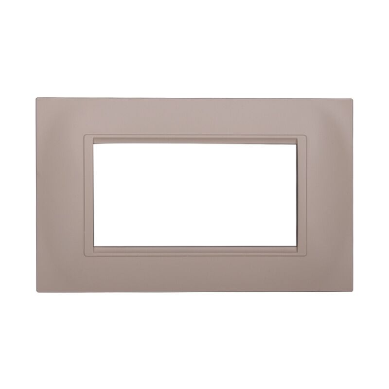foto del prodotto ettroit placca in tecnopolimero quadrata colore sabbia compatibile con serie bticino living 3 4 7 moduli ln89 numero moduli 4 moduli