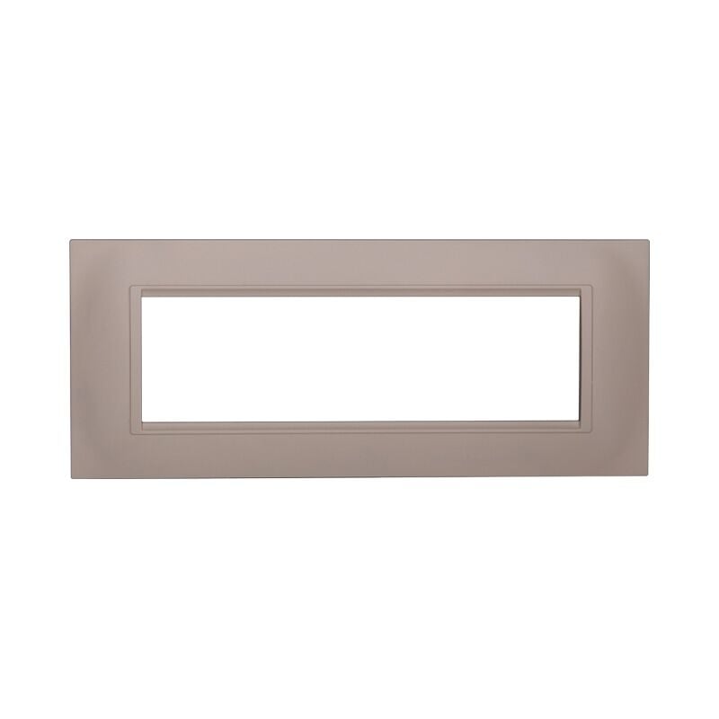 foto del prodotto ettroit placca in tecnopolimero quadrata colore sabbia compatibile con serie bticino living 3 4 7 moduli ln89 numero moduli 7 moduli
