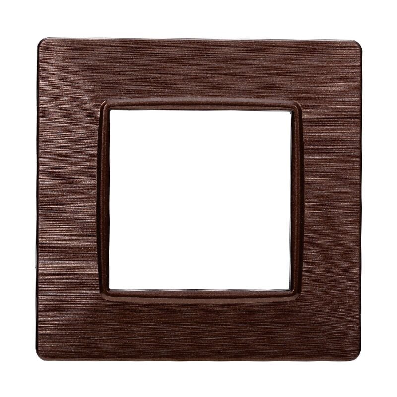 foto del prodotto ettroit placca in tecnopolimero satinata colore bronzo compatibile con serie vimar plana 2 3 4 7 moduli numero moduli 2 moduli