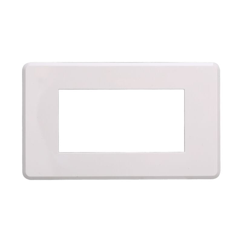 foto del prodotto ettroit placca in tecnopolimero slim colore bianco compatibile con serie bticino axolute 3 4 6 moduli an87 numero moduli 4 moduli