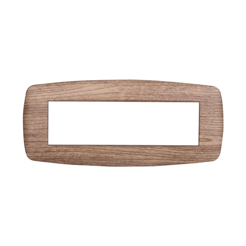 foto del prodotto ettroit placca in tecnopolimero slim colore legno chiaro compatibile con serie bticino living 3 4 7 moduli ln87 numero moduli 7 moduli