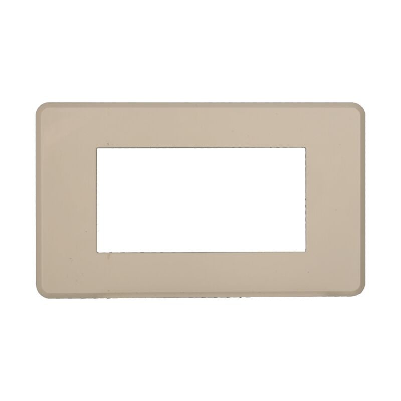foto del prodotto ettroit placca in tecnopolimero slim colore sabbia compatibile con serie bticino axolute 3 4 6 moduli an87 numero moduli 4 moduli