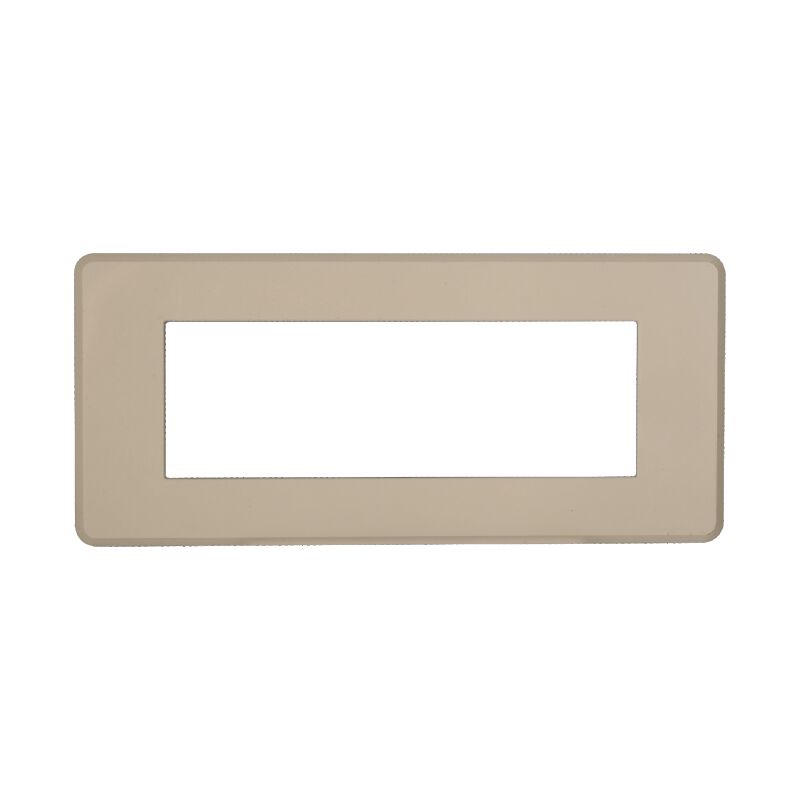 foto del prodotto ettroit - placca in tecnopolimero slim colore sabbia compatibile con serie bticino axolute 3 - 4 - 6 moduli an87 - numero moduli 6 moduli